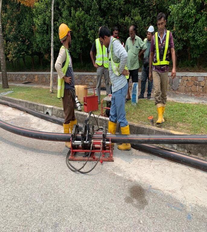 Jalan Langat, Klang — 12-way (LRT03-GS06) copper / civil / fibre — Simpang Jalan Johan Setia, Klang