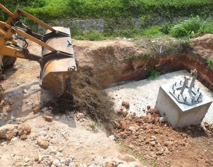 Street lighting & high mast No. 7 — reinforced concrete structure — Sg. Buloh PLUS Toll