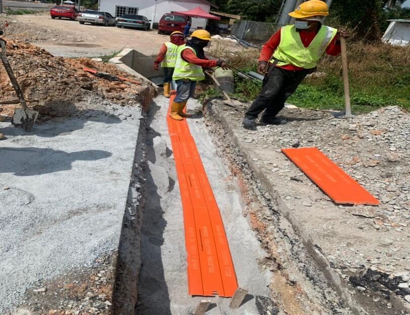 Re-location of Telekom service civil work and cable — Kampung Lombong, Jalan Kebun